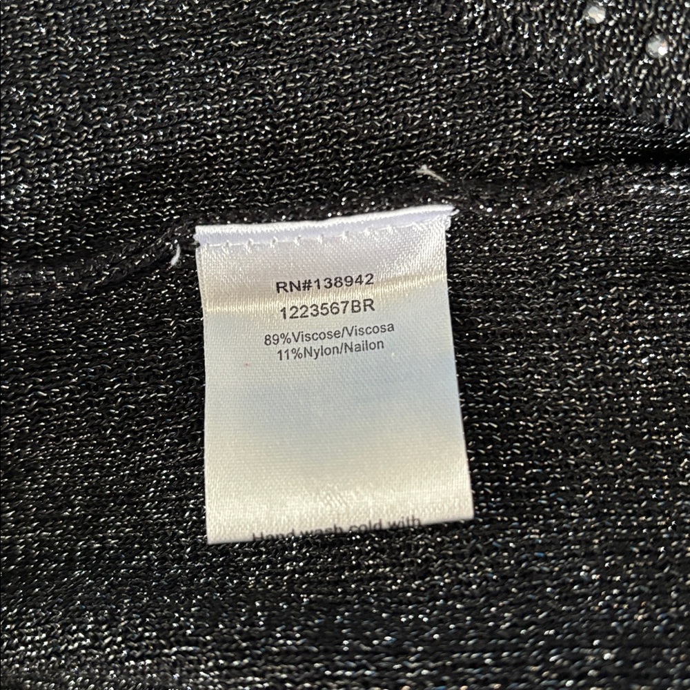 Ontwelfth Size Small 89% Viscosa 11% Nailon Skirt Colored Black And Silver NWTS - Picture 10 of 11